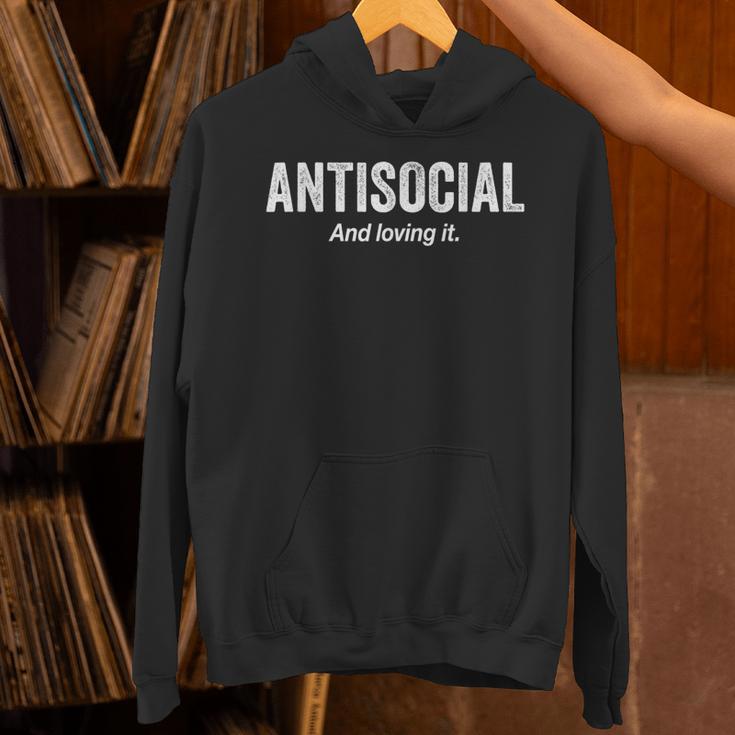 Antisocial And Loving It Introvert Unisex Hoodie