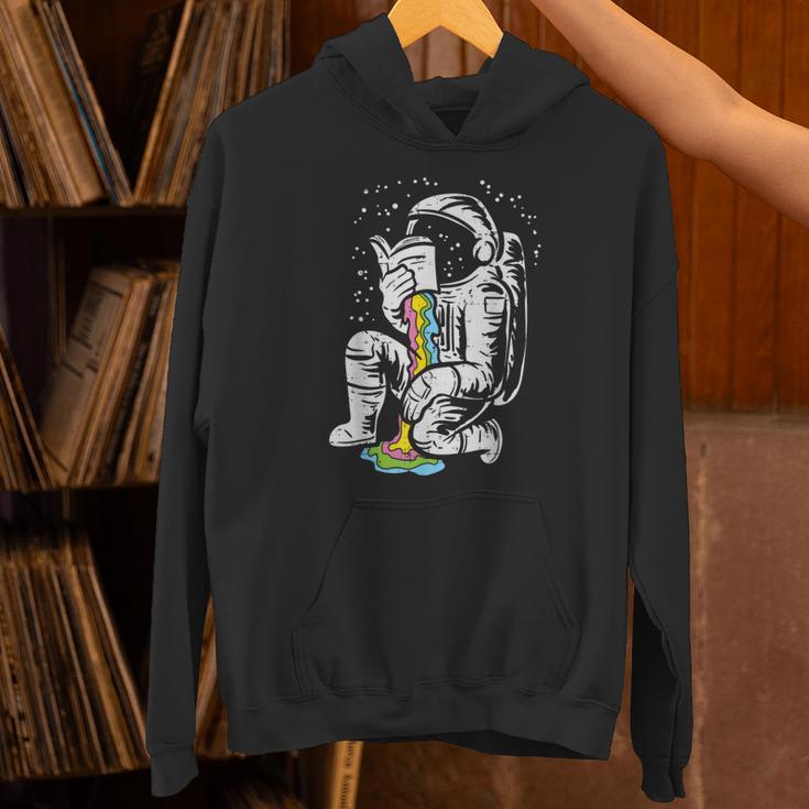 Astronaut Reading Book Space Galaxy Bookworm Men Women Kids Unisex Hoodie