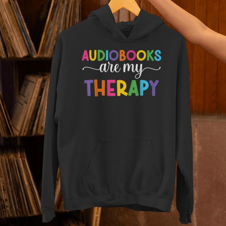 Audiobooks Are My Therapy Book Lover Audiobook Women Unisex Hoodie Audiobooks Are My Therapy Book Lover Audiobook Women Unisex Hoodie