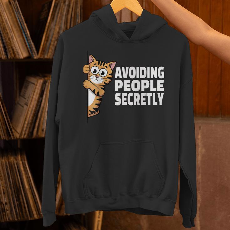 Avoiding People Secretly Cat Introvert Humor Unisex Hoodie Avoiding People Secretly Cat Introvert Humor Unisex Hoodie