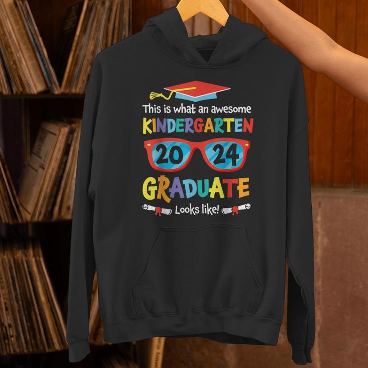 Awesome Kindergarten Graduate Looks Like 2024 Graduation Unisex Hoodie