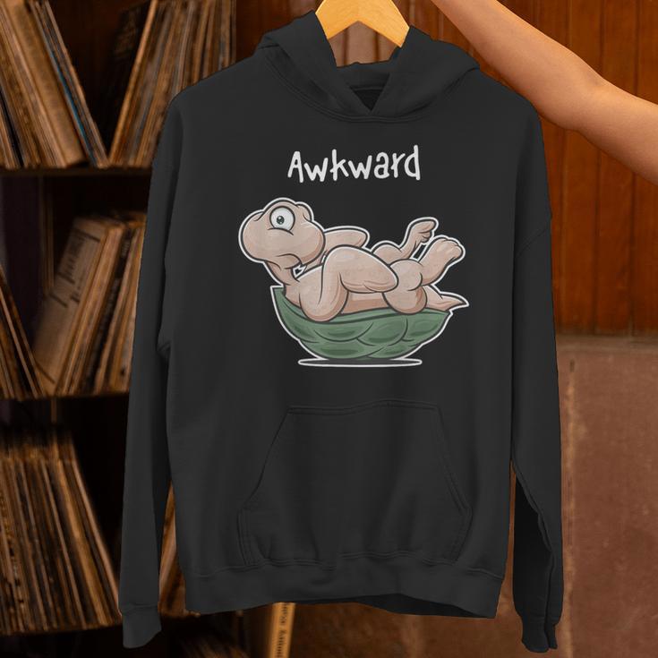 Awkward Turtle Upside Down Witty Comical Introvert Unisex Hoodie Awkward Turtle Upside Down Witty Comical Introvert Unisex Hoodie