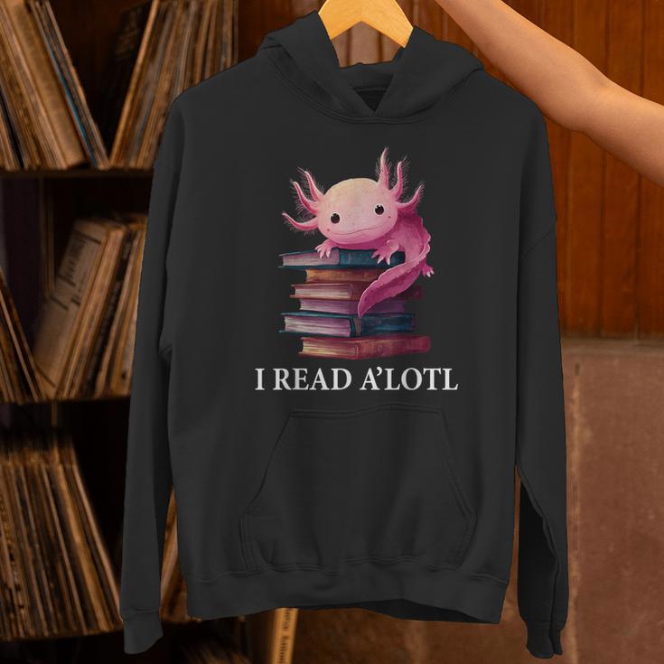 Axolotl Book Lover Librarian Reading Library Readers Unisex Hoodie