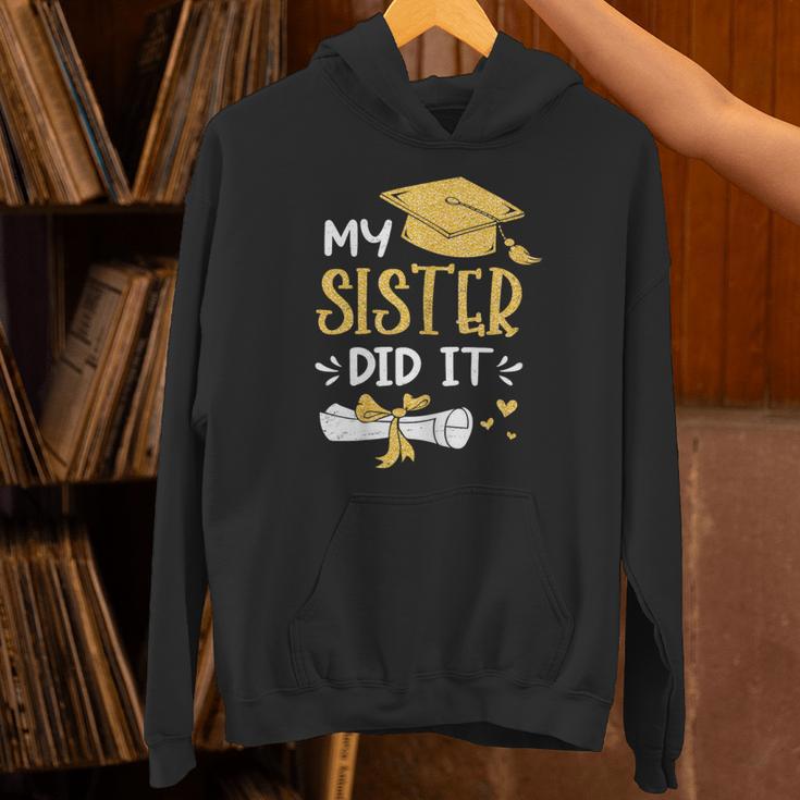 Back To School My Sister Did It Graduation Proud Sister Graduated Female X-Small Unisex Hoodie