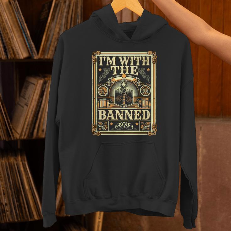 Banned Books Librarian Book Readers I m With The Banned Unisex Hoodie