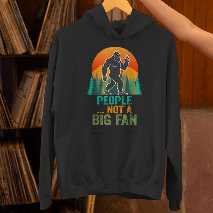 Bigfoot Introvert People Not A Big Fan Retro Sasquatch Unisex Hoodie