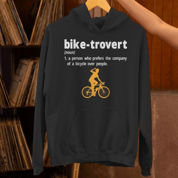 Bike-Trovert Bicycle Humor Definition Introvert Unisex Hoodie Bike-Trovert Bicycle Humor Definition Introvert Unisex Hoodie