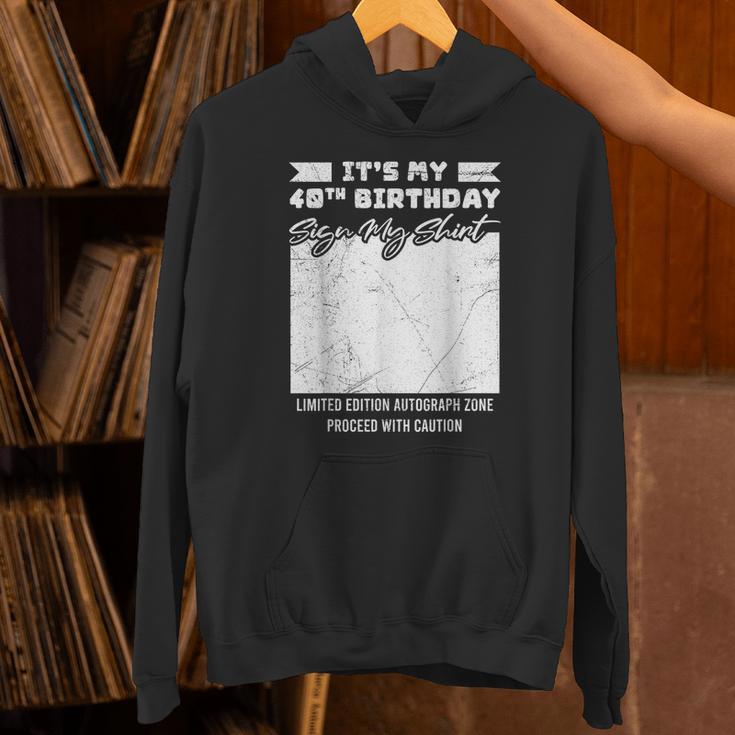 Birthday It's My 40th Birthday Guest Book Birthday Party Unisex Hoodie