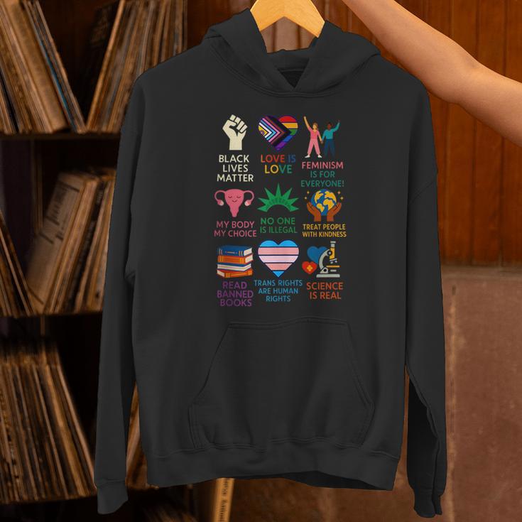 BLM Human Rights Feminism Trans Science Books LGBTQ Kindness Unisex Hoodie BLM Human Rights Feminism Trans Science Books LGBTQ Kindness Unisex Hoodie