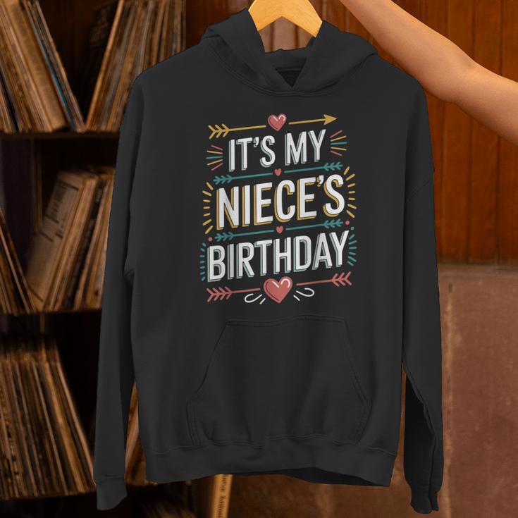Boho Nostalgia It's My Niece's Birthday Women Kids Unisex Hoodie