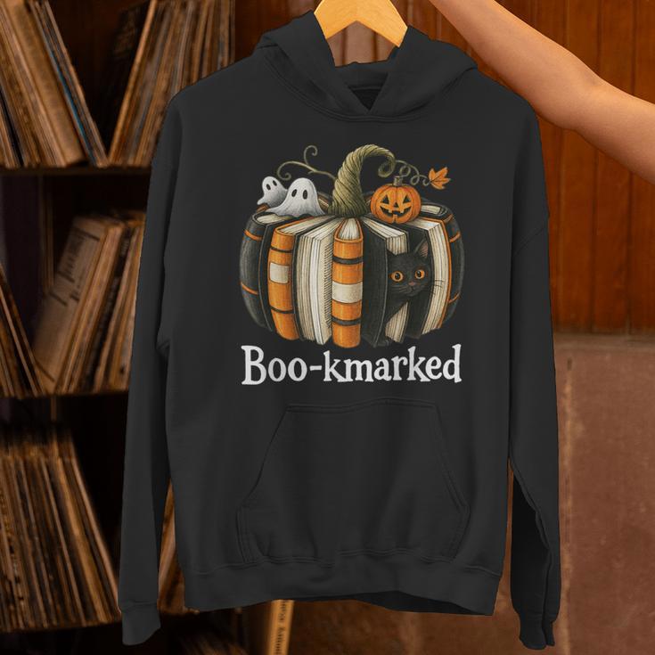 Boo-Kmarked Fall Pumpkin Books Halloween Teacher Teaching Unisex Hoodie Boo-Kmarked Fall Pumpkin Books Halloween Teacher Teaching Unisex Hoodie
