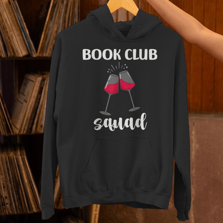 Book Club Squad Reading Bookworm Wine Lover Humor Unisex Hoodie