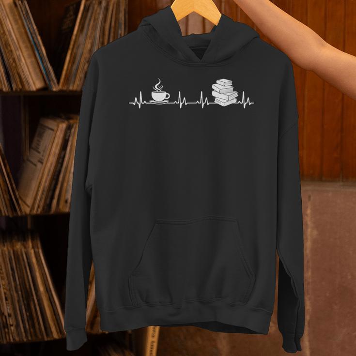Book And Coffee Heartbeat Books Lovers Unisex Hoodie Book And Coffee Heartbeat Books Lovers Unisex Hoodie
