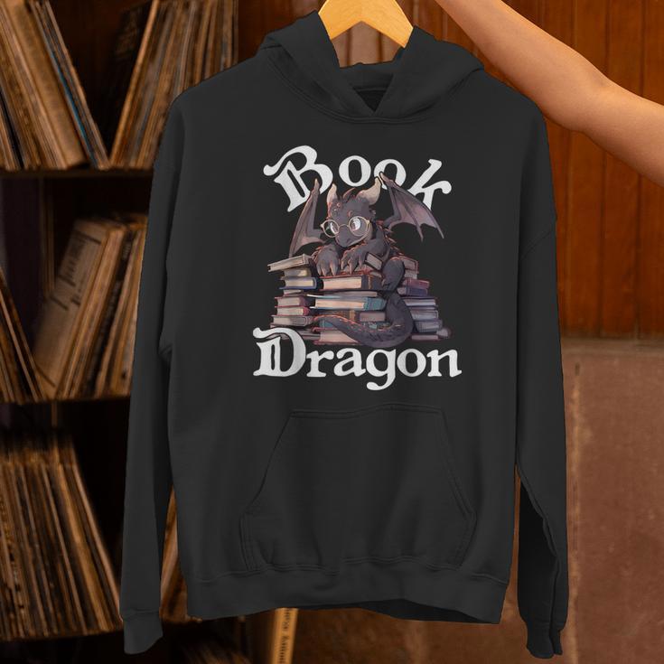 Book Dragon Book Lover Bookworm Book Reader Librarian Unisex Hoodie