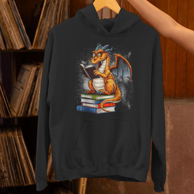 Book Dragon Reading Book Lover Unisex Hoodie Book Dragon Reading Book Lover Unisex Hoodie