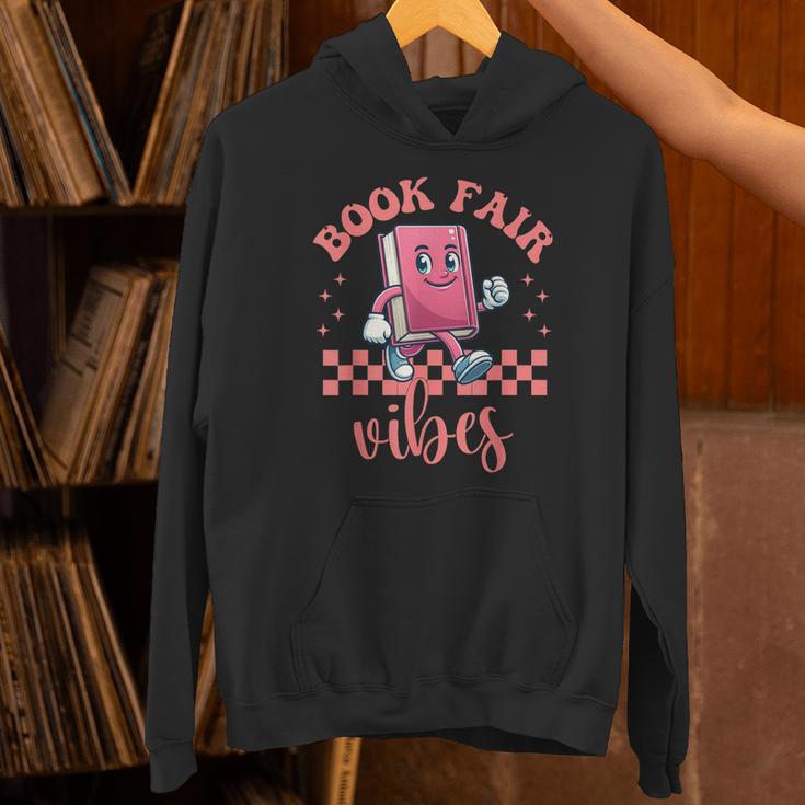 Book Fair Vibes School Librarian Retro 70s Reading Bookworm Unisex Hoodie