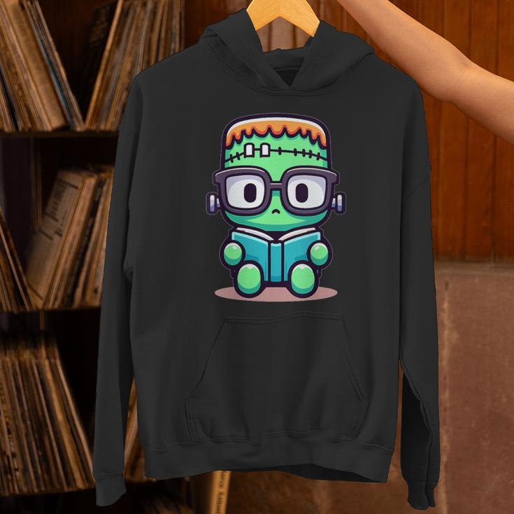 Book Lover Frankenstein's Monster With Reading Glasses Unisex Hoodie