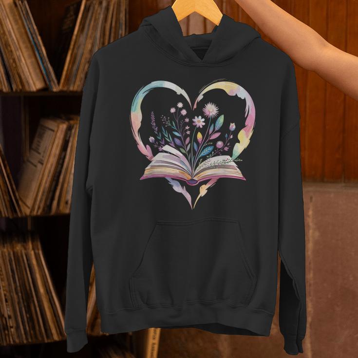 Book Lover Heart Shaped Reading Art Bookworm Unisex Hoodie