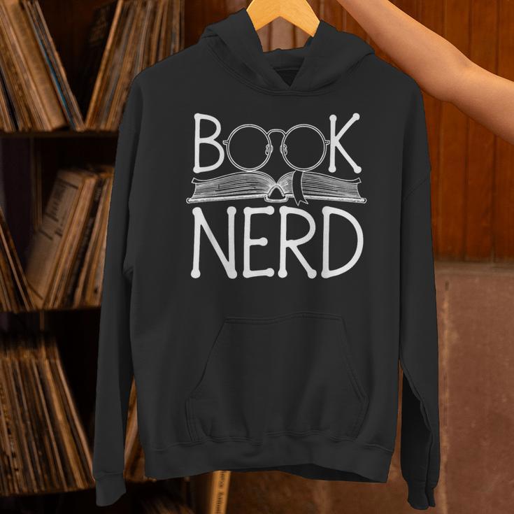 Book Nerd Retro Style Readers Librarians Authors Bookworms Unisex Hoodie