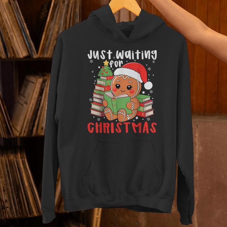 Book Reading Just Waiting For Christmas Gingerbread Unisex Hoodie