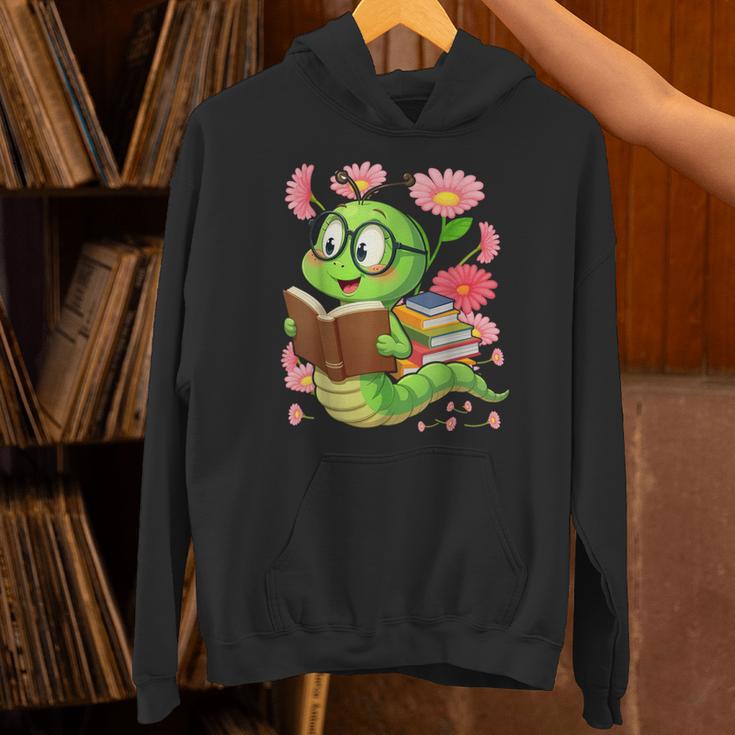 Book Worm Costume World Book Day Cute Kawaii Worm Reading Unisex Hoodie
