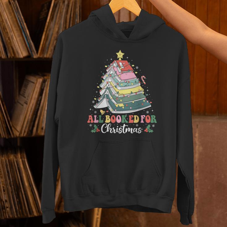 All Booked For Christmas Book Tree Lights Christmas Library Unisex Hoodie All Booked For Christmas Book Tree Lights Christmas Library Unisex Hoodie