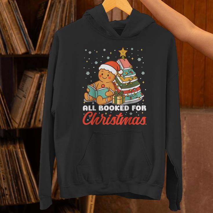 All Booked For Christmas Gingerbread Christmas Tree Book Kid Unisex Hoodie