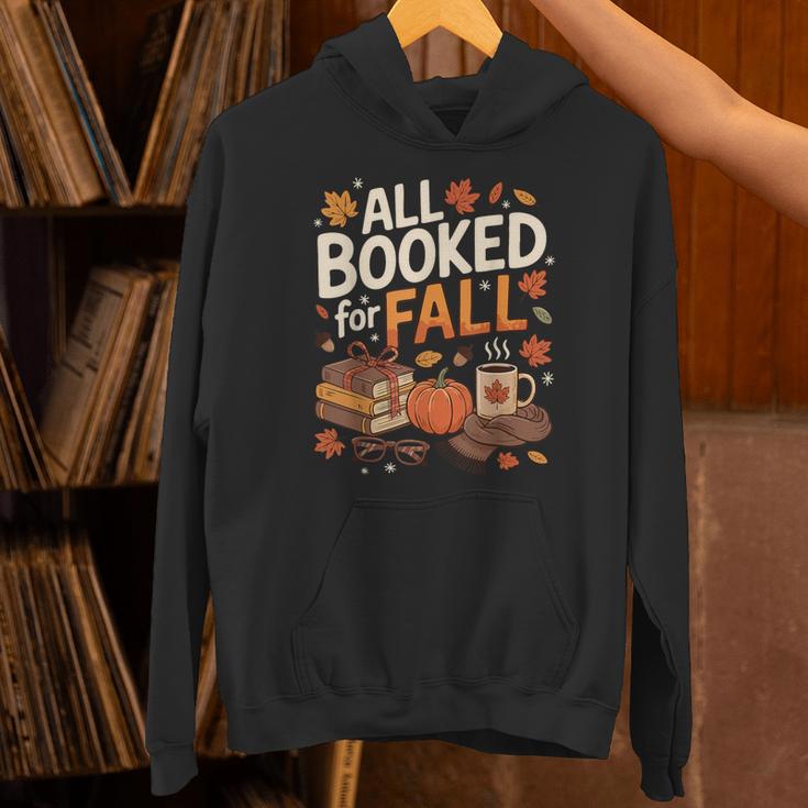 All Booked For Fall Pumpkin Books Thanksgiving Autumn Leaves Unisex Hoodie