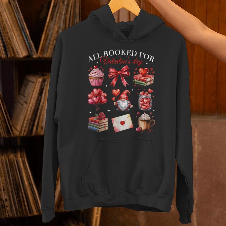 All Booked For Valentine Coquette Bow Girl Women Teacher Unisex Hoodie
