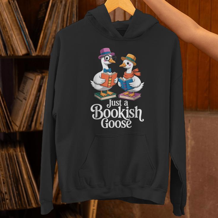 Bookish Goose Cute Geese With Hats Reading Books Unisex Hoodie Bookish Goose Cute Geese With Hats Reading Books Unisex Hoodie