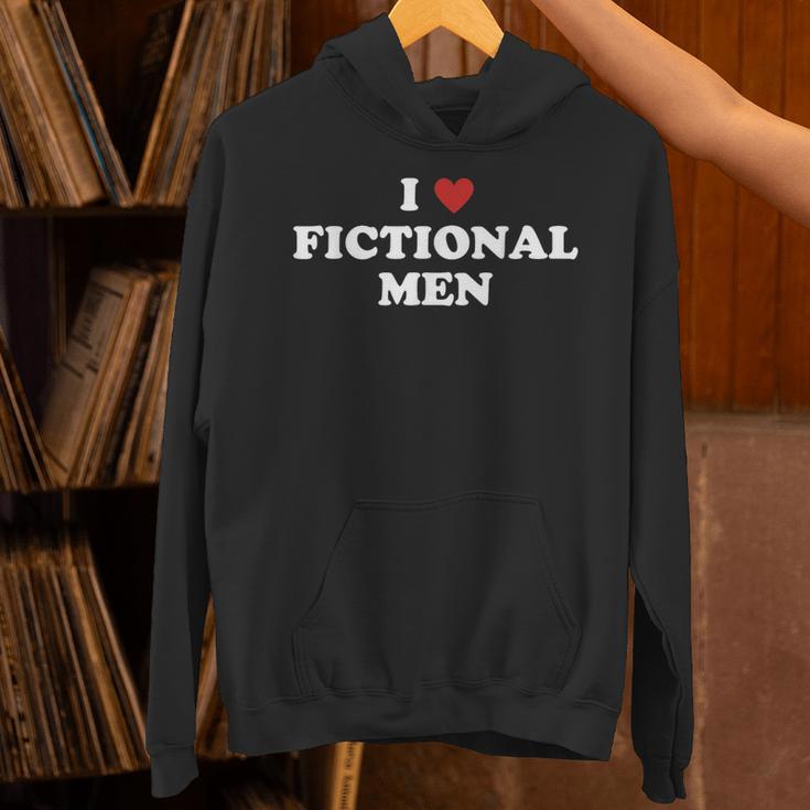 Bookish Quote Reading Lover I Love Fictional Men Unisex Hoodie