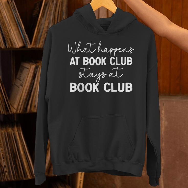 Booklover What Happens At Book Club Stays At Book Club Unisex Hoodie