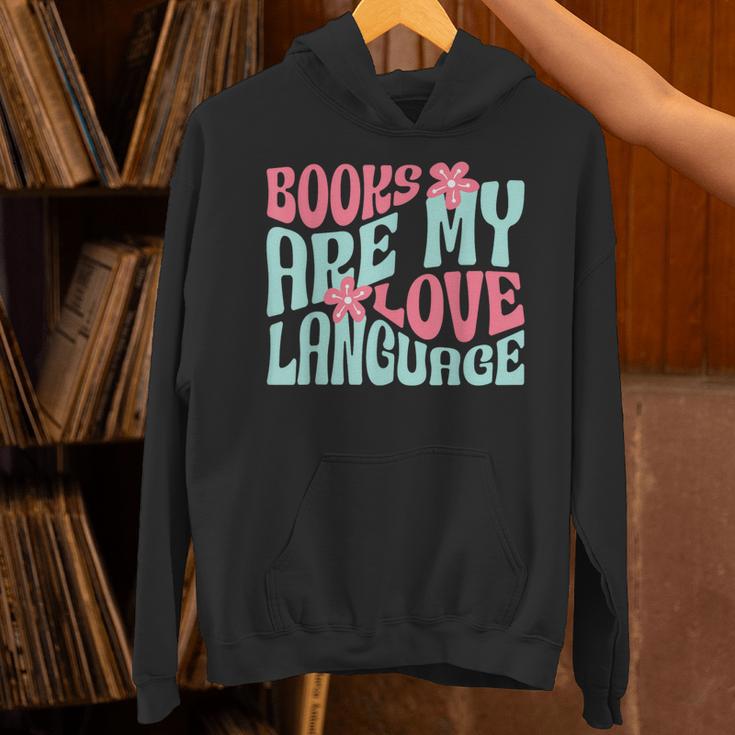 Books Are My Love Language Book Lover Reading Unisex Hoodie Books Are My Love Language Book Lover Reading Unisex Hoodie