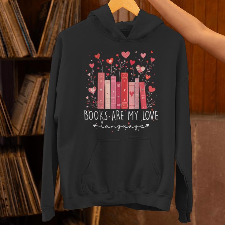 Books Are My Love Language Valentine Reads Bookish Club Unisex Hoodie Books Are My Love Language Valentine Reads Bookish Club Unisex Hoodie