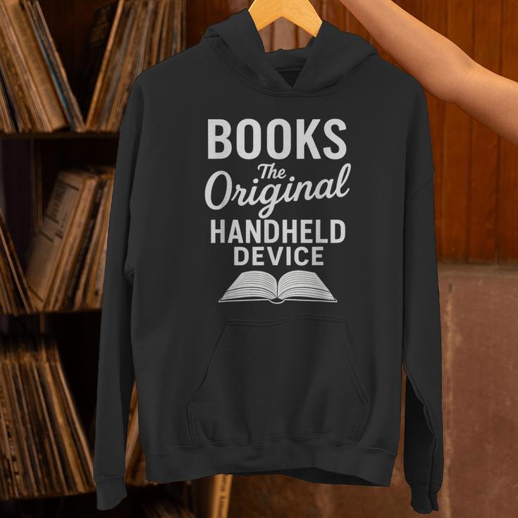 Books The Original Handheld Device – Reading Unisex Hoodie Books The Original Handheld Device – Reading Unisex Hoodie