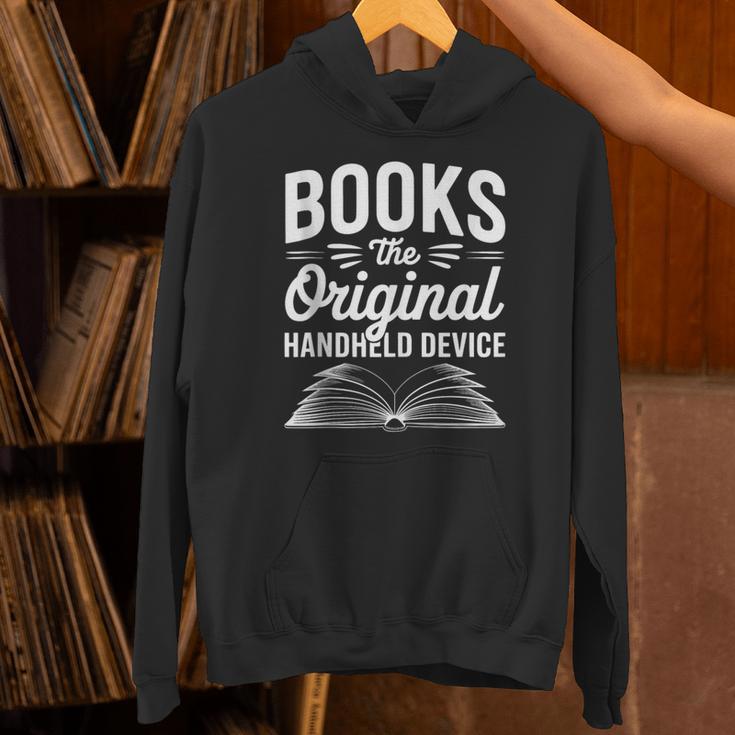 Books The Original Handheld Device Book Reading Unisex Hoodie Books The Original Handheld Device Book Reading Unisex Hoodie