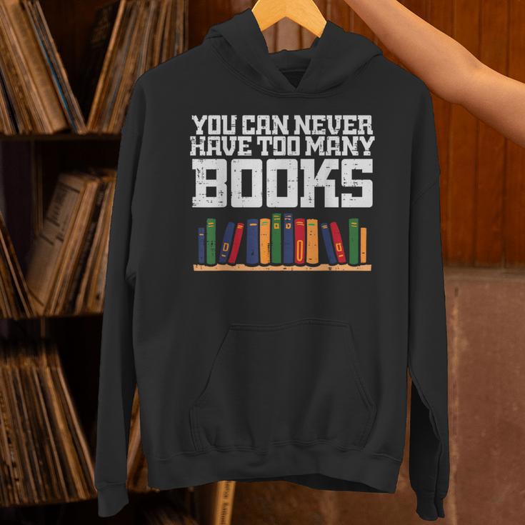 Never Too Many Books Read Book Reading Librarian Men Women Unisex Hoodie Never Too Many Books Read Book Reading Librarian Men Women Unisex Hoodie