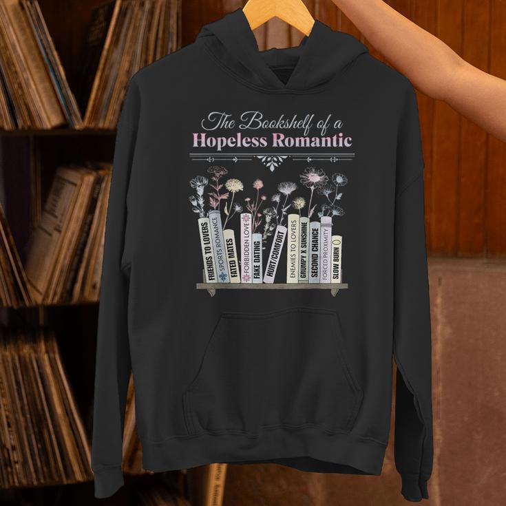The Bookshelf Of a Hopeless Romantic Rom-Com Reading Bookish Unisex Hoodie The Bookshelf Of a Hopeless Romantic Rom-Com Reading Bookish Unisex Hoodie