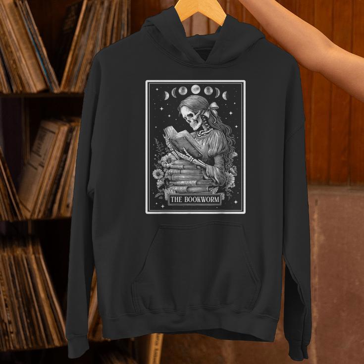 The Bookworm Book Reader Reading Tarot Card Witchy Moon Unisex Hoodie