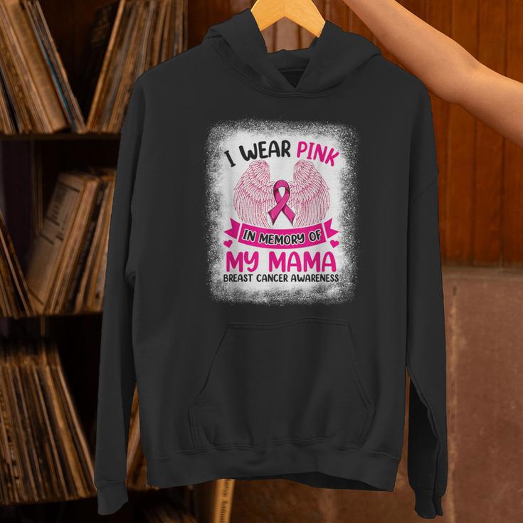 Breast Cancer Wings Shirt I Wear Pink In Memory Of My Mama Unisex Hoodie