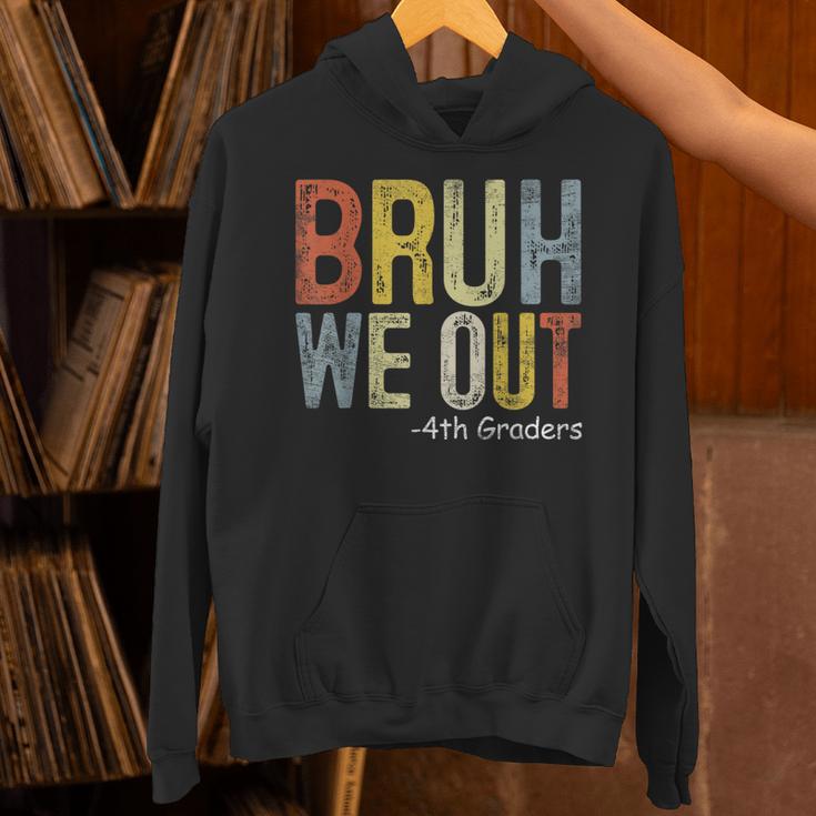 Bruh We Out 4th Graders Fourth Grade Graduation Class 2024 Unisex Hoodie