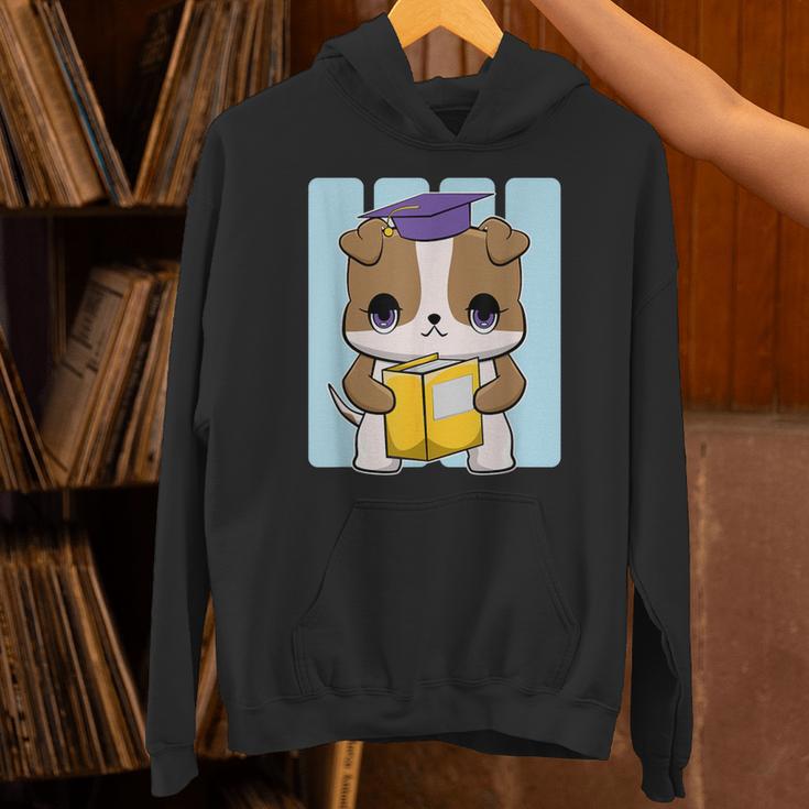Bulldog Anime Pup Graduation Unisex Hoodie
