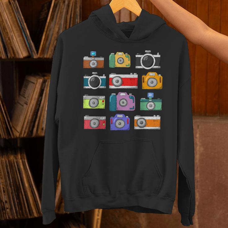 Camera Hand Drawn Old Nostalgia Retro Lens Styles Unisex Hoodie
