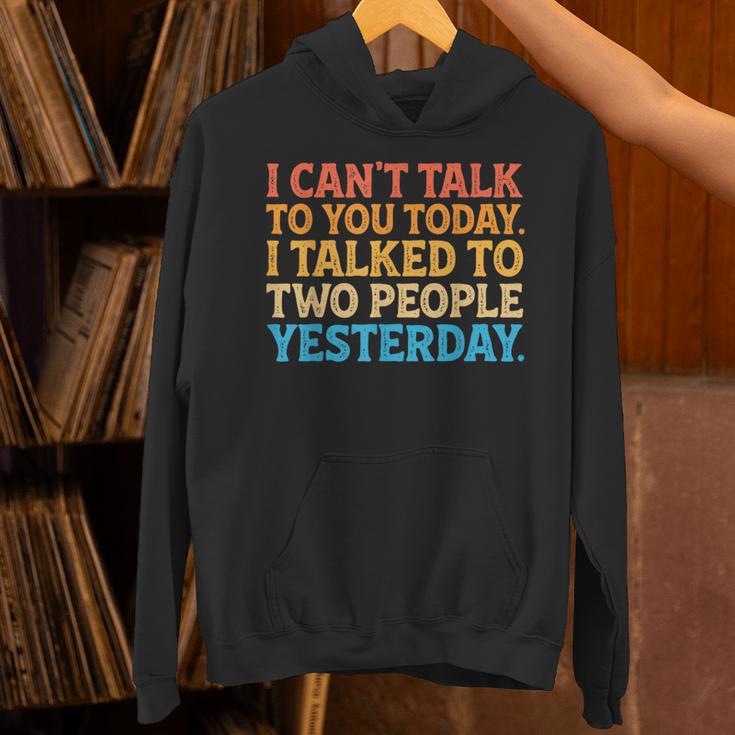 I Can't Talk To You Today Introvert Sarcastic Joke Unisex Hoodie I Can't Talk To You Today Introvert Sarcastic Joke Unisex Hoodie