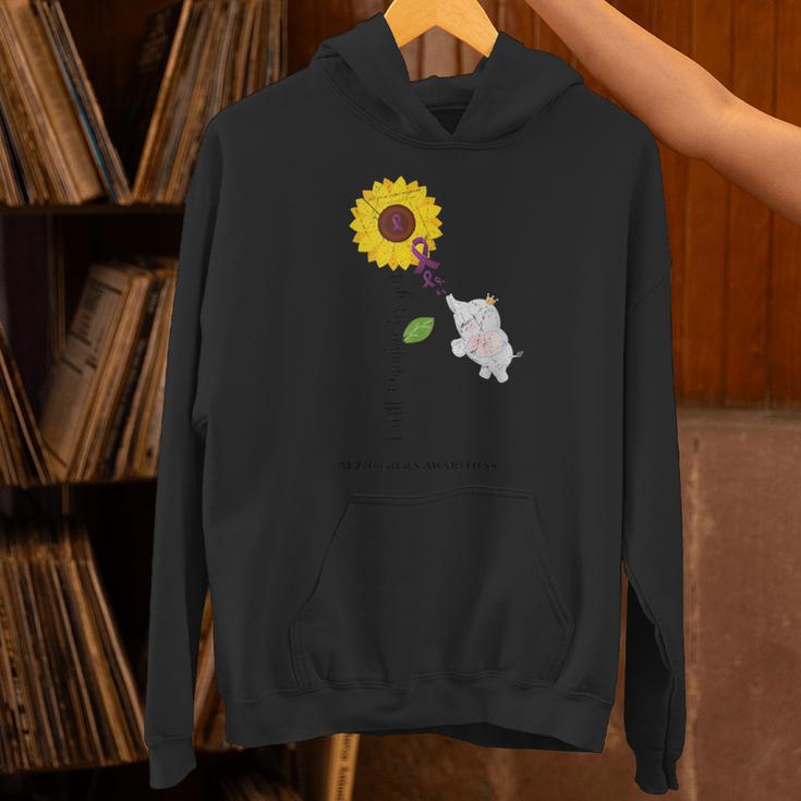 Caring Memory Elephant Sunflower Alzheimer Unisex Hoodie