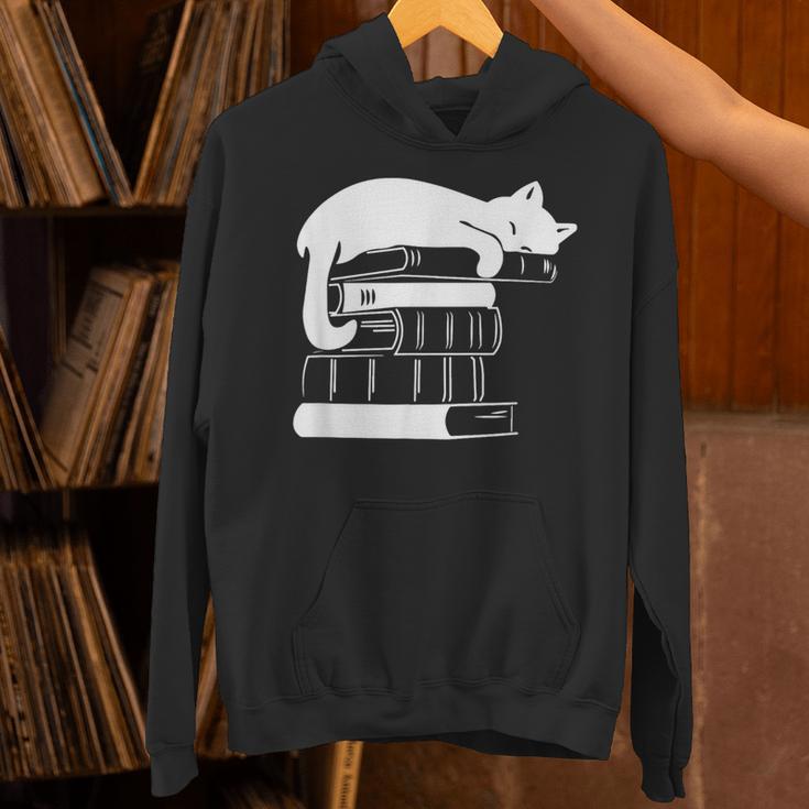Cat Book Books And Cats Cat Lover Cat Mom Book Lovers Unisex Hoodie Cat Book Books And Cats Cat Lover Cat Mom Book Lovers Unisex Hoodie