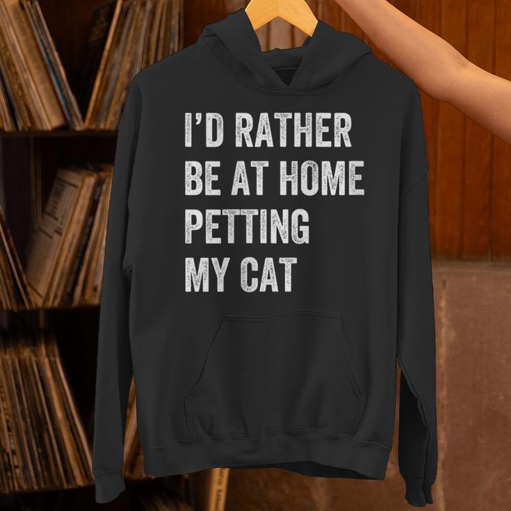 Cat Owner Introvert Stay Home Rather Pet Cat Unisex Hoodie