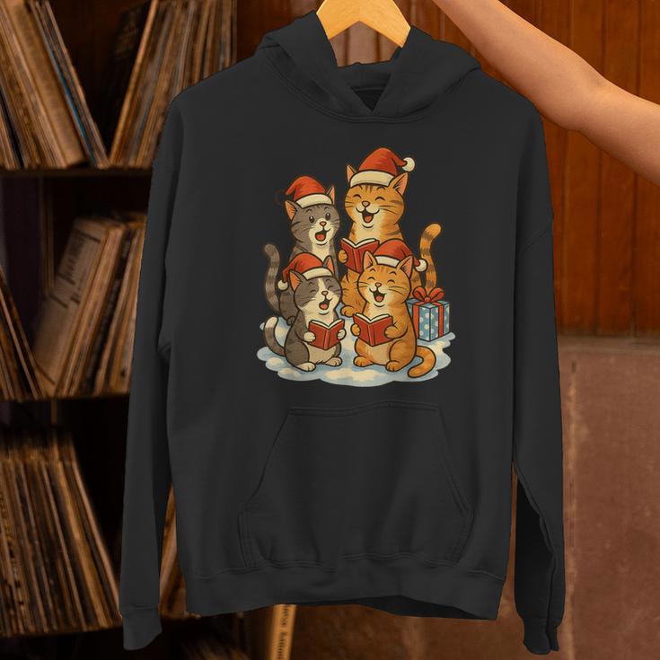 Cats Reading Books Christmas Tree Unisex Hoodie