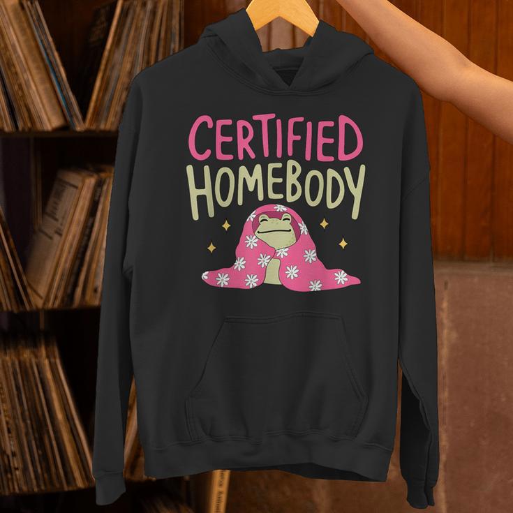 Certified Homebody Trendy Frog Introvert Unisex Hoodie Certified Homebody Trendy Frog Introvert Unisex Hoodie