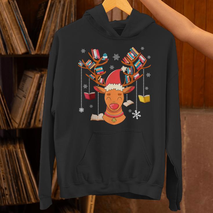 Christmas Librarian Reindeer Xmas Book Teachers Love Reading Unisex Hoodie Christmas Librarian Reindeer Xmas Book Teachers Love Reading Unisex Hoodie